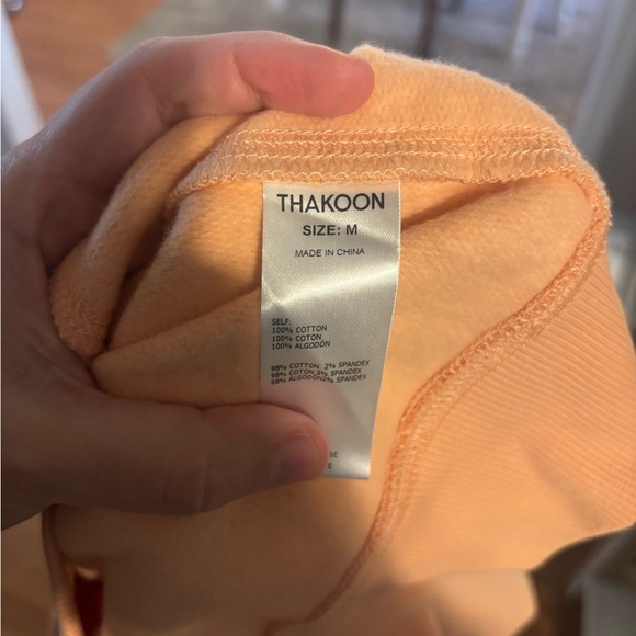 Thakoon cropped Crew Neck peach Sweatshirt medium - Picture 4 of 4